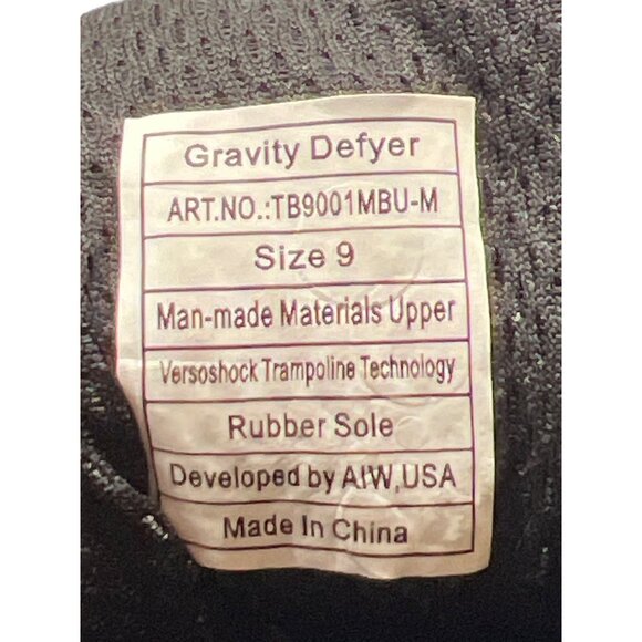 Gravity Defyer MensSize 9 VersoShock Athletic Shoes With Man-Made Materials Uppe - Picture 6 of 7